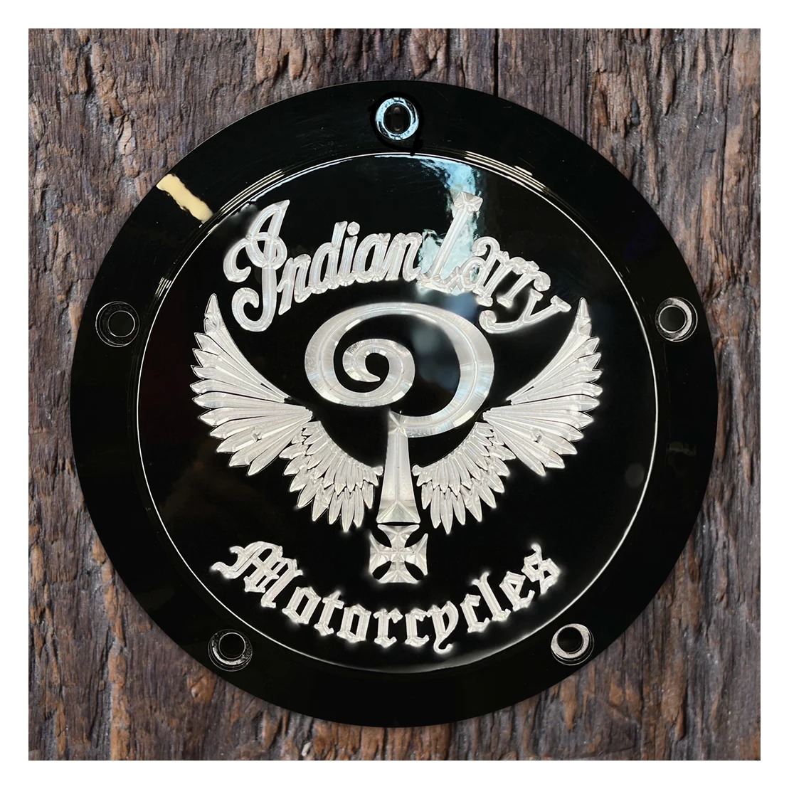 Indian Larry Motorcycles ILM Logo Derby Cover For Harley Softail