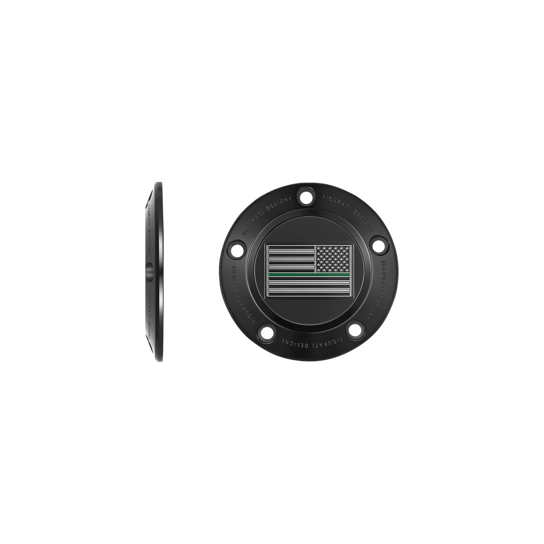 Figurati Designs Figurati Designs Green Line Flag Timing Cover For Harley Twin Cam 1999-2017 - $132.95 at J&P Cycles