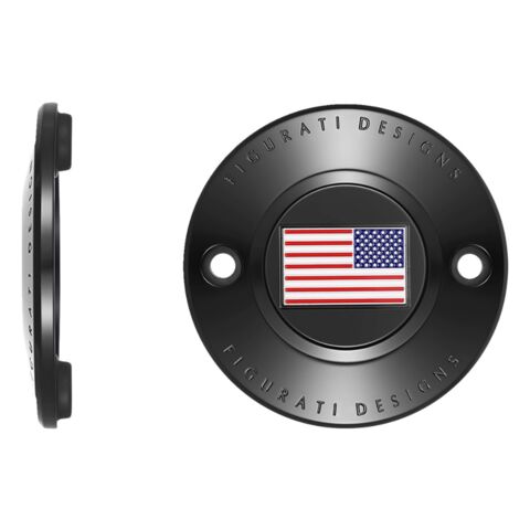 Figurati Designs American Flag Timing Cover For Harley M8 2017-2025