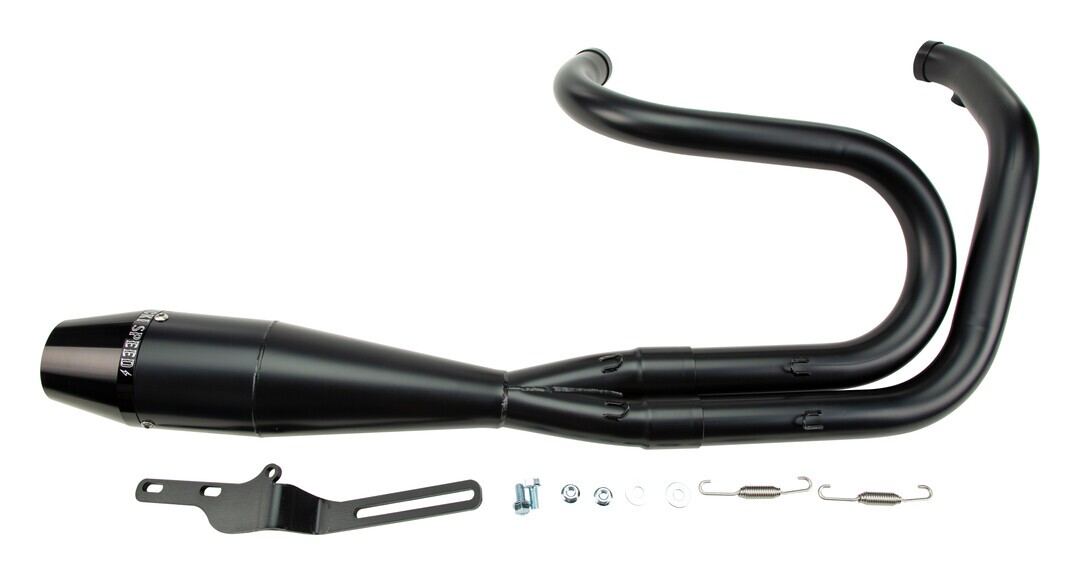 Sawicki Speed Shop 2-Into-1 Shorty Exhaust For Harley Softail 2000
