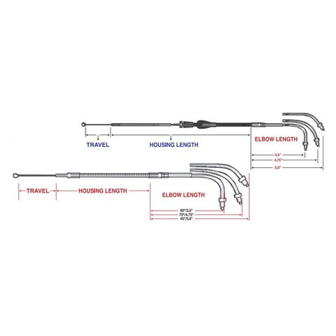 Drag Specialties Alternative Length Throttle Cable For Harley 1988-1995