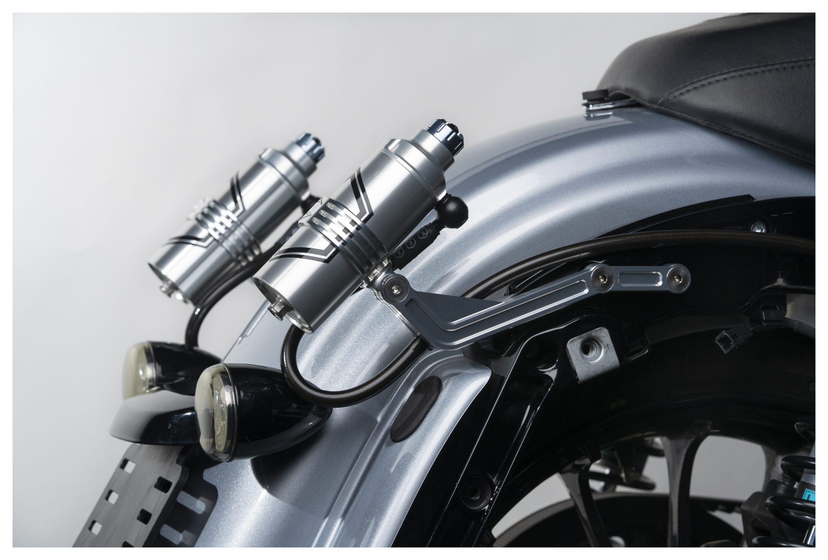Legend Suspension REVO ARC External Reservoir Mount For Harley