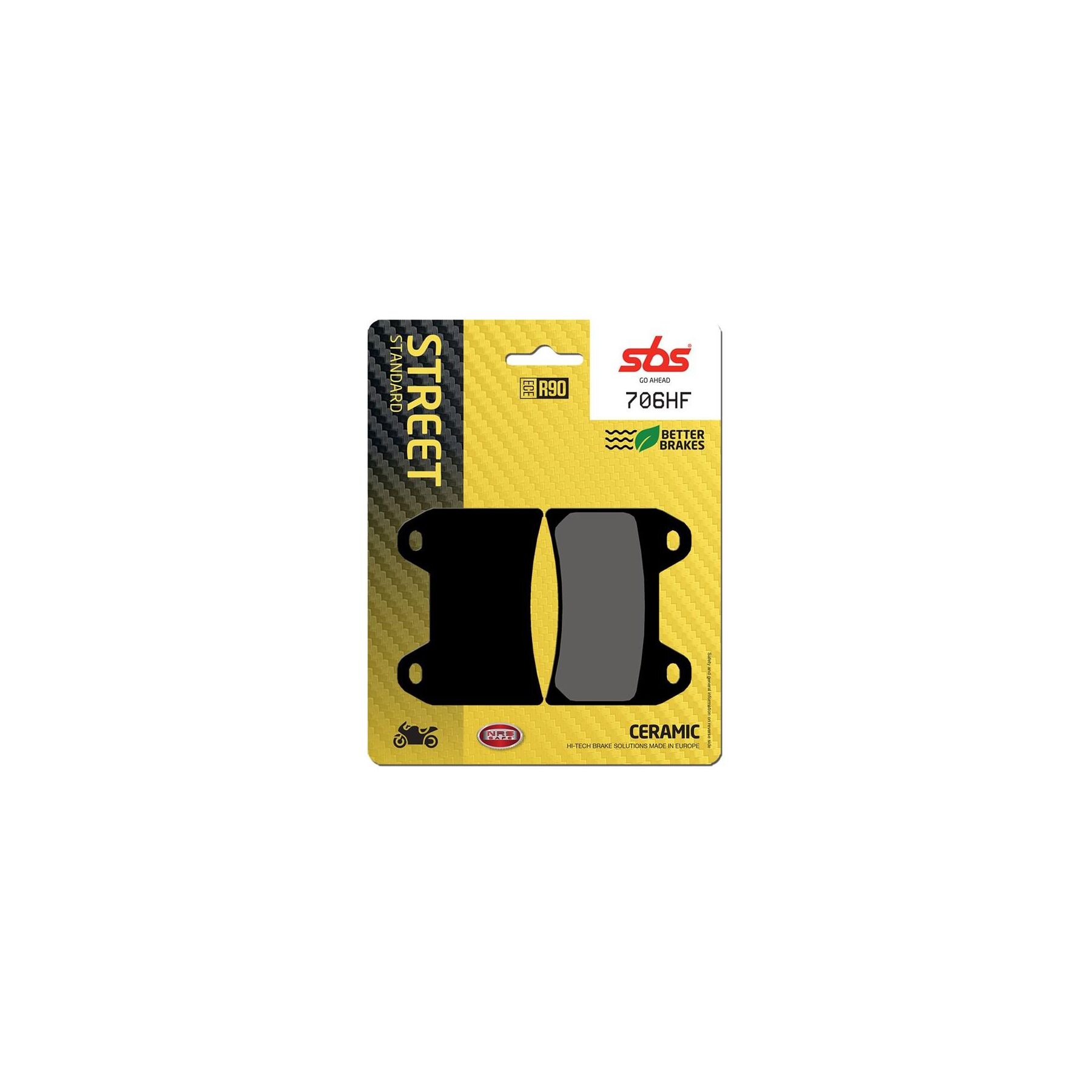 SBS HF Ceramic Front Brake Pads 706HF