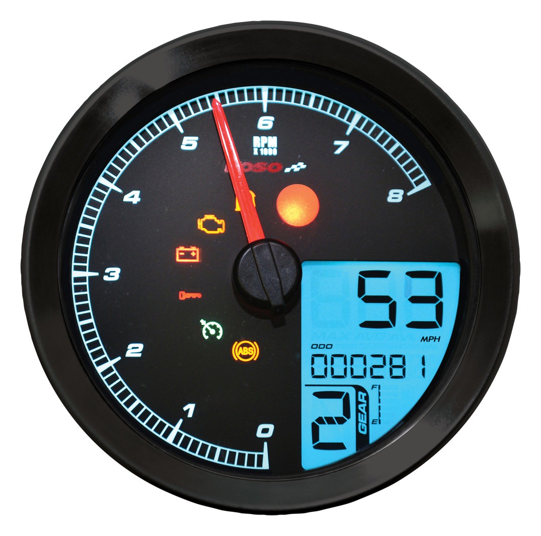 Koso HD-04 Multi-Function Speedometer For Harley Dyna / Sportster