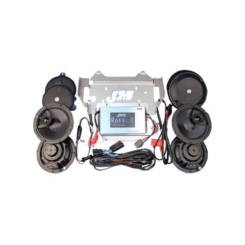 J&M Rokker 4-Channel Amplifier & Speaker Kit For Harley Electra Glide Ultra Classic / Limited 2014-2024