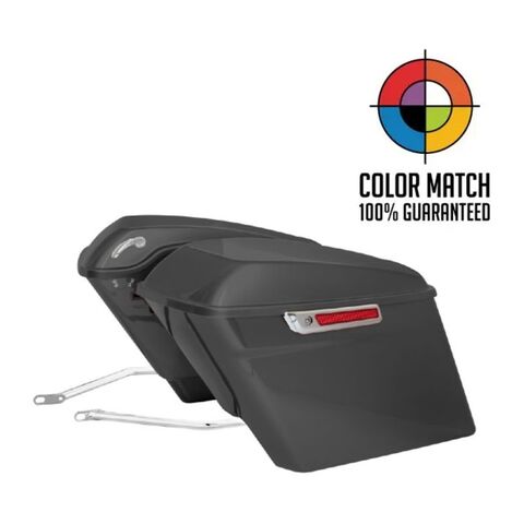 HogWorkz OE Color Matched Stretched Saddlebag Conversion Kit With Brackets For Harley Softail