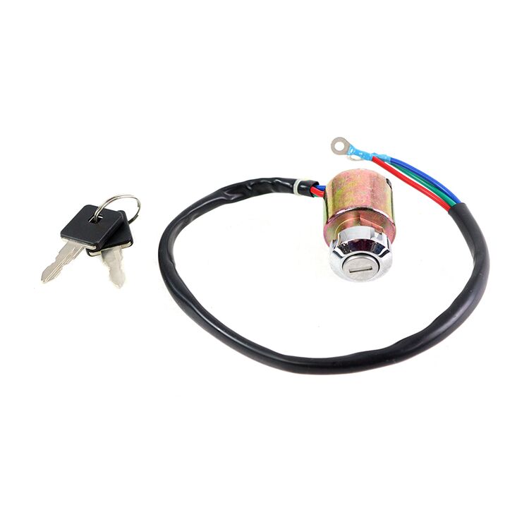 V-Twin Mfg. Flat Key Ignition Switch For Harley Sportster 1991-2011