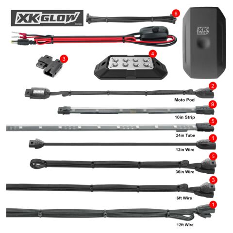 XKGLOW LED Underglow Kit with XKCHROME Controller For Polaris Slingshot