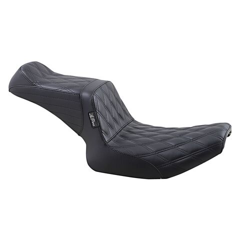 Le Pera TailWhip Double Diamond Stitch 2-Up Seat For Harley FXR 1982-1994