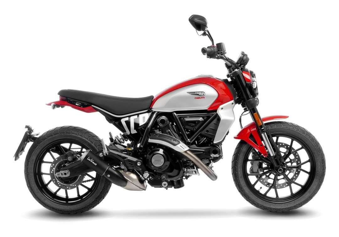ducati scrambler マフラー LeoVince バッフル付き LeoVince LV-10 Slip-On Exhaust Ducati Scrambler Icon / Full
