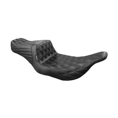 Le Pera TailWhip Double Diamond Stitch 2-Up Seat For Harley Touring 1997-2007