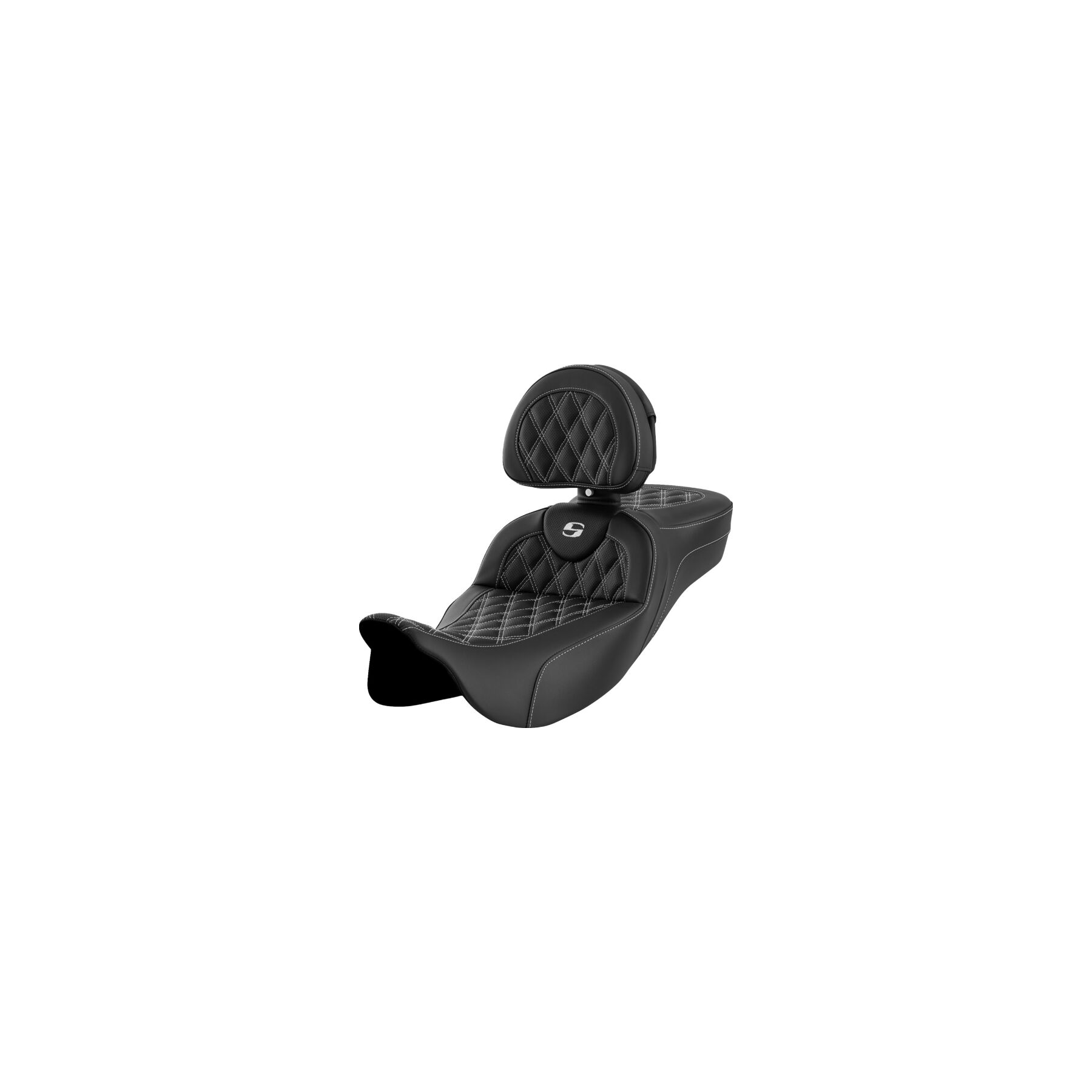 Saddlemen Saddlemen Roadsofa LS Lattice Stitch 2-Up Seat For Harley Touring 2008-2025 - $764.00 at J&P Cycles