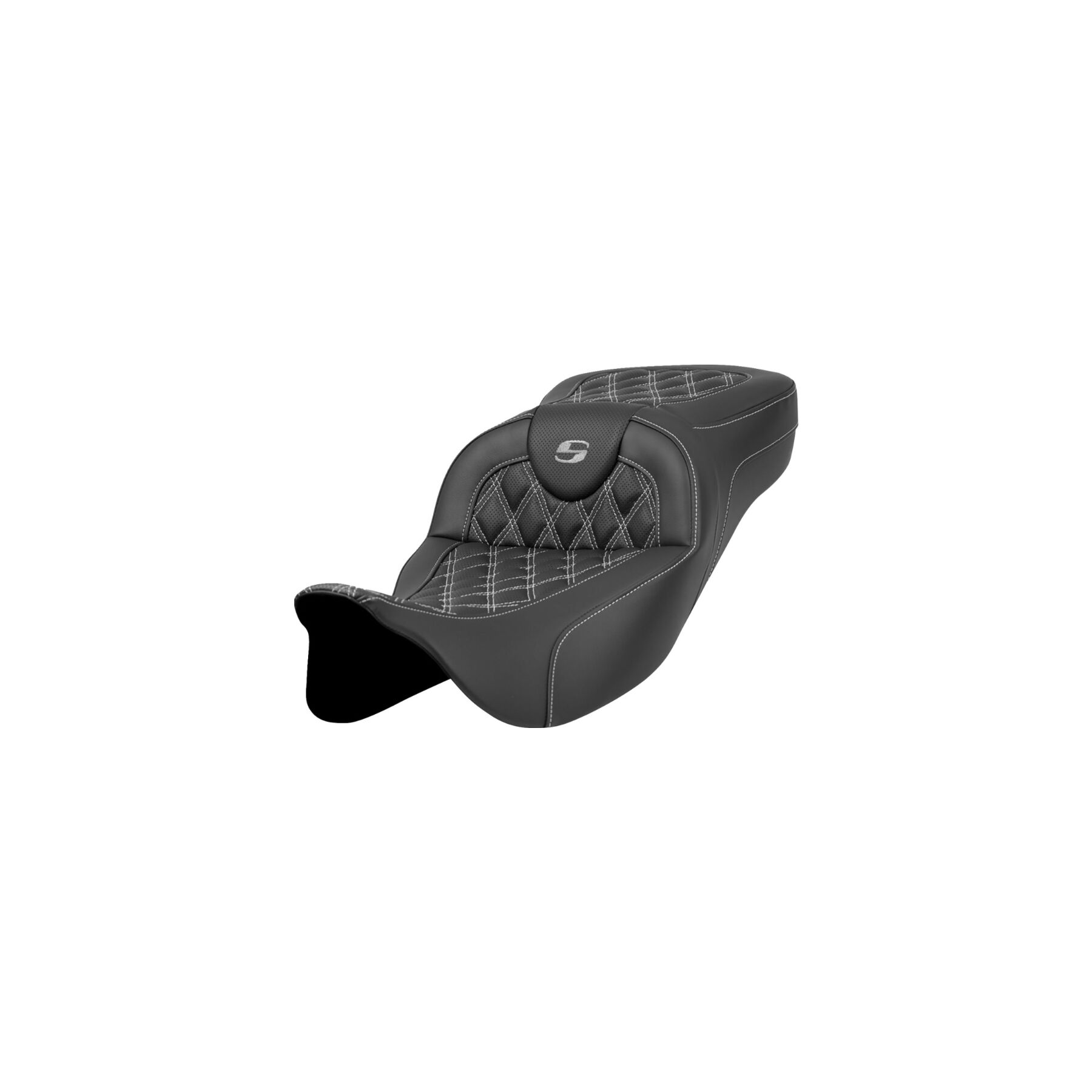 Saddlemen Saddlemen Roadsofa LS Lattice Stitch 2-Up Seat For Harley Touring 2008-2025 - $850.00 at J&P Cycles