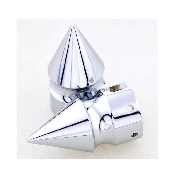 Milwaukee Twins Spike Front Axle Nut Covers For Harley 2008-2024 [Open Box]