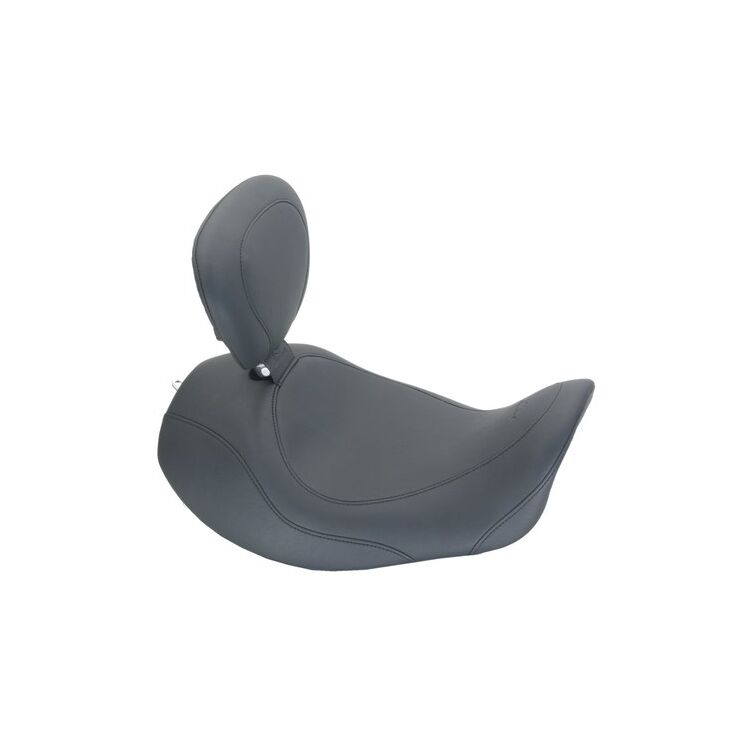 Mustang Wide Tripper Smooth Solo Seat For Harley