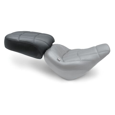 Mustang Standard Touring Cube Stitch Passenger Seat For Harley Softail Street Bob 2018-2025