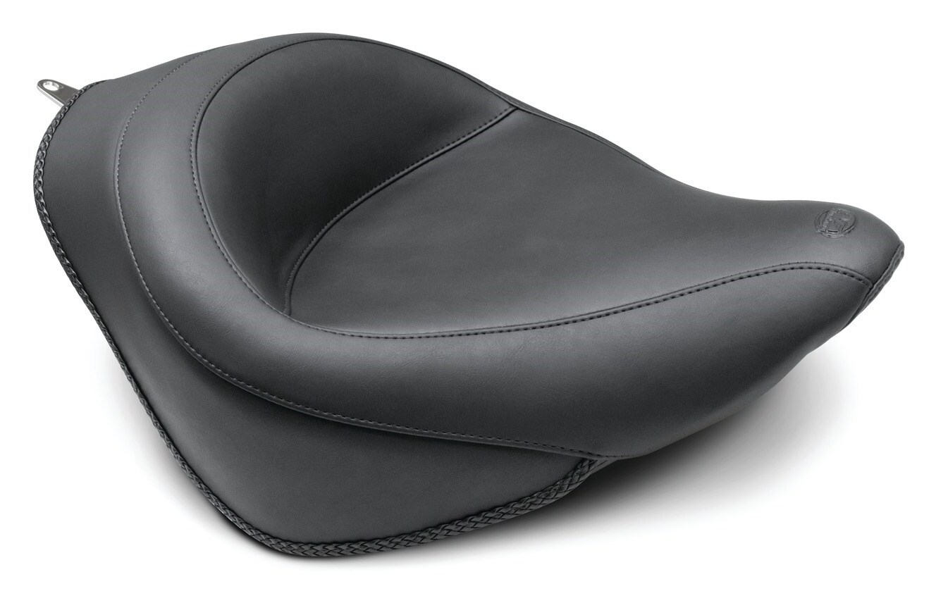 Mustang Wide Touring Solo Seat For Harley Softail With 200mm Rear Tire ...
