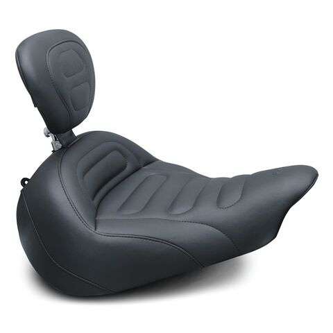 Mustang Standard Touring Trapezoid Stitch Solo Seat For Harley Softail Breakout 2013-2017