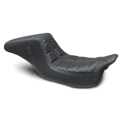Mustang One-Piece Squareback Tuck & Roll Seat For Harley Touring 2008-2025