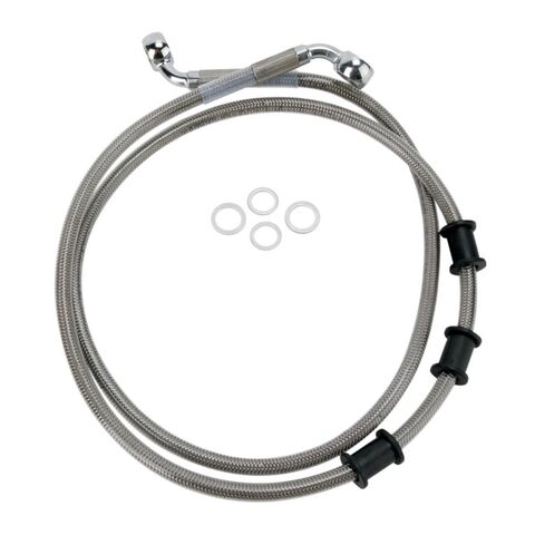 Drag Specialties Extended Front Brake Line Kit For Harley FLSTN / FLS / FLSTF/B 2008-2014 +6" / Stainle... [Incomplete]