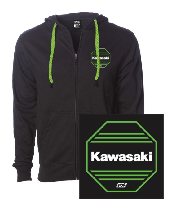 Factory Effex Kawasaki Octagon Zip Up Hoody | JPCycles.com