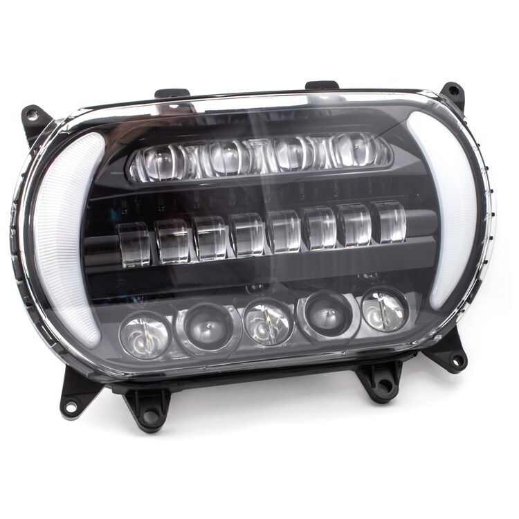 Letric Lighting Co. Sharktooth LED Headlamp w/ Switchback Turn Signals For Harley Road Glide 2015-2025 [Previously Installed]