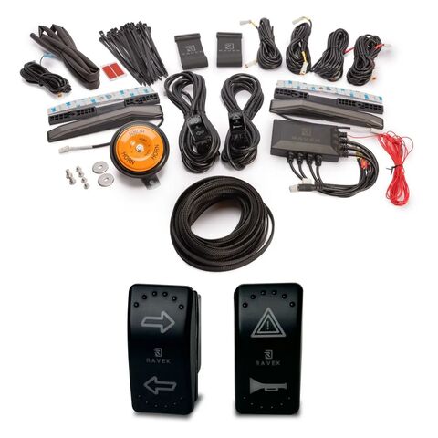 Ravek Auto-Cancel Turn Signal Kit w/White Running Lights Can-Am Defender / Maverick Trail 2021-2025