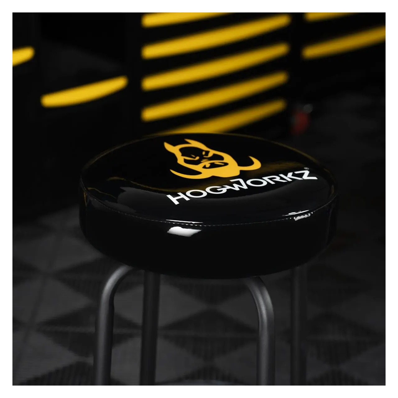 HogWorkz Logo Single Ring Garage / Shop Stool | JPCycles.com