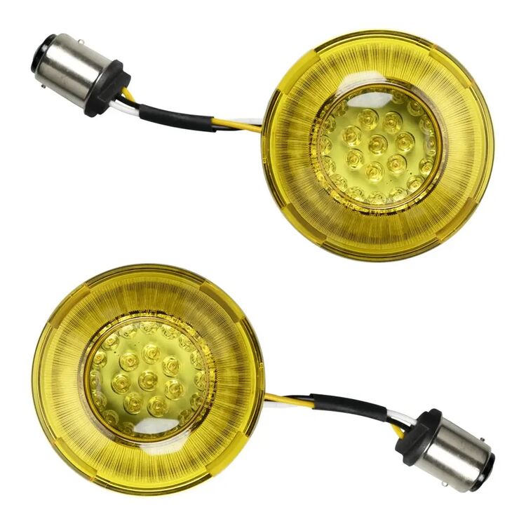 HogWorkz Goldtooth Bullet Style LED Front 1157 Turn Signals For Harley 2000-2025