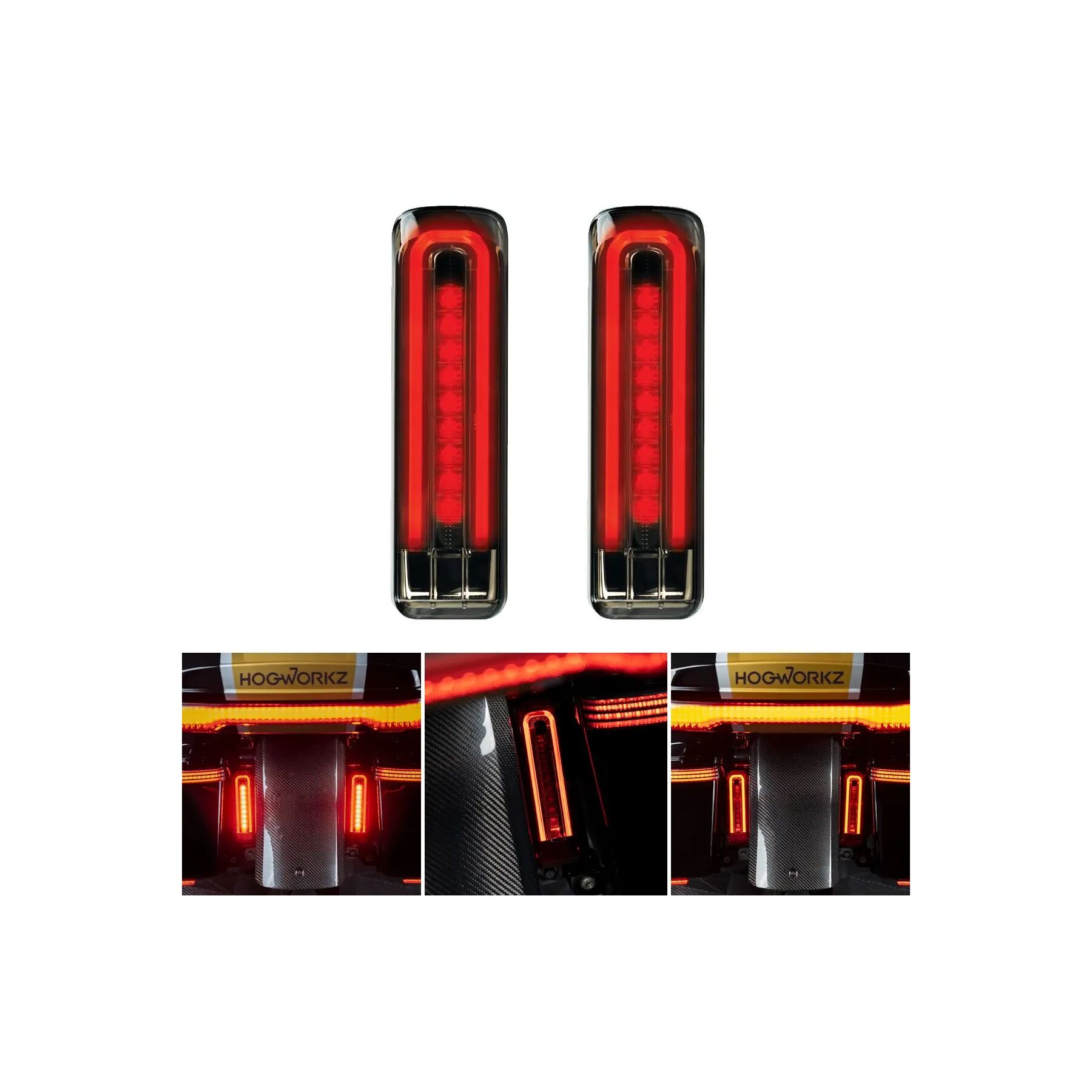 HogWorkz HogWorkz Lumipro LED Saddlebag Filler Inserts For Harley Touring 2014-2025 - $159.98 at RevZilla