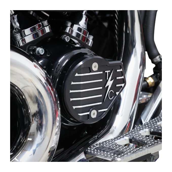 Beer Can Style Timing Cover Look Points For Harley Twin Cam Motors