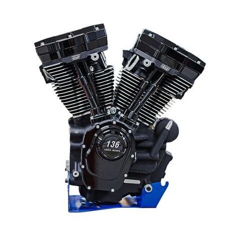 S&S Cycle MK136 Black Edition Engine With 550 G Cam For Harley Oil-Cooled Touring 2017-2025