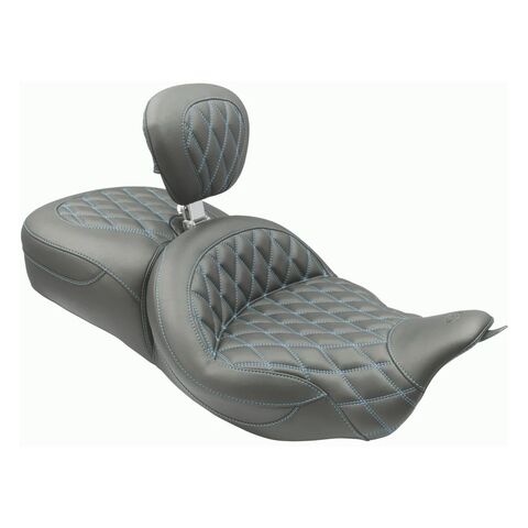 Mustang Super Touring Double Diamond Seat For Harley Touring 2008-2025