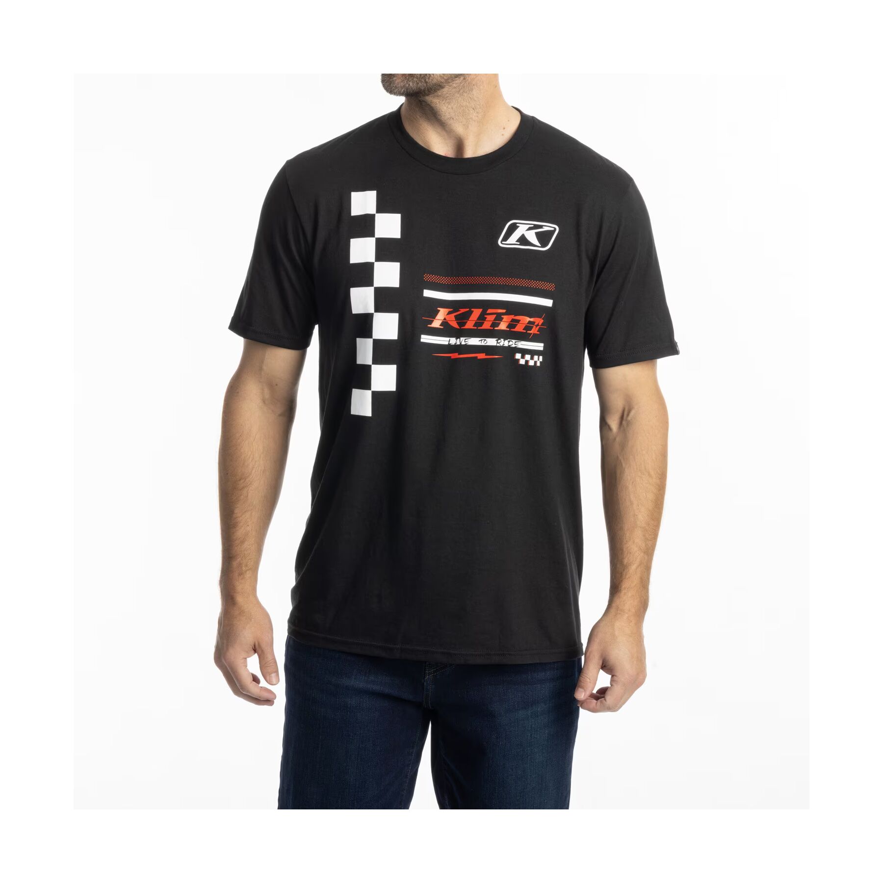Klim Checkered Flag Tri-Blend T-Shirt