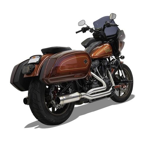 Bassani True Dual Exhaust System With Superbike Mufflers For Harley FLSB / FXLRST 2018-2024