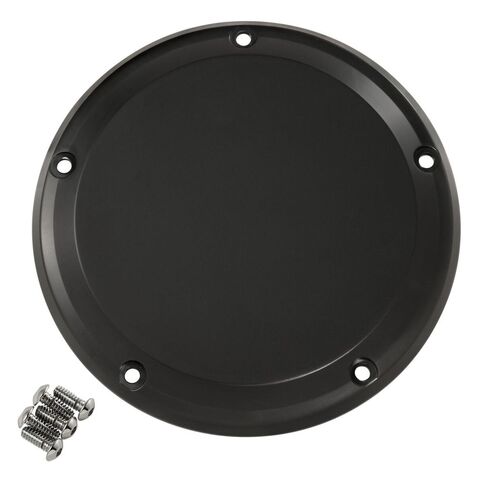 Joker Machine 5 Hole Smooth Derby Cover For Harley M8 Softail Black [Previously Installed]