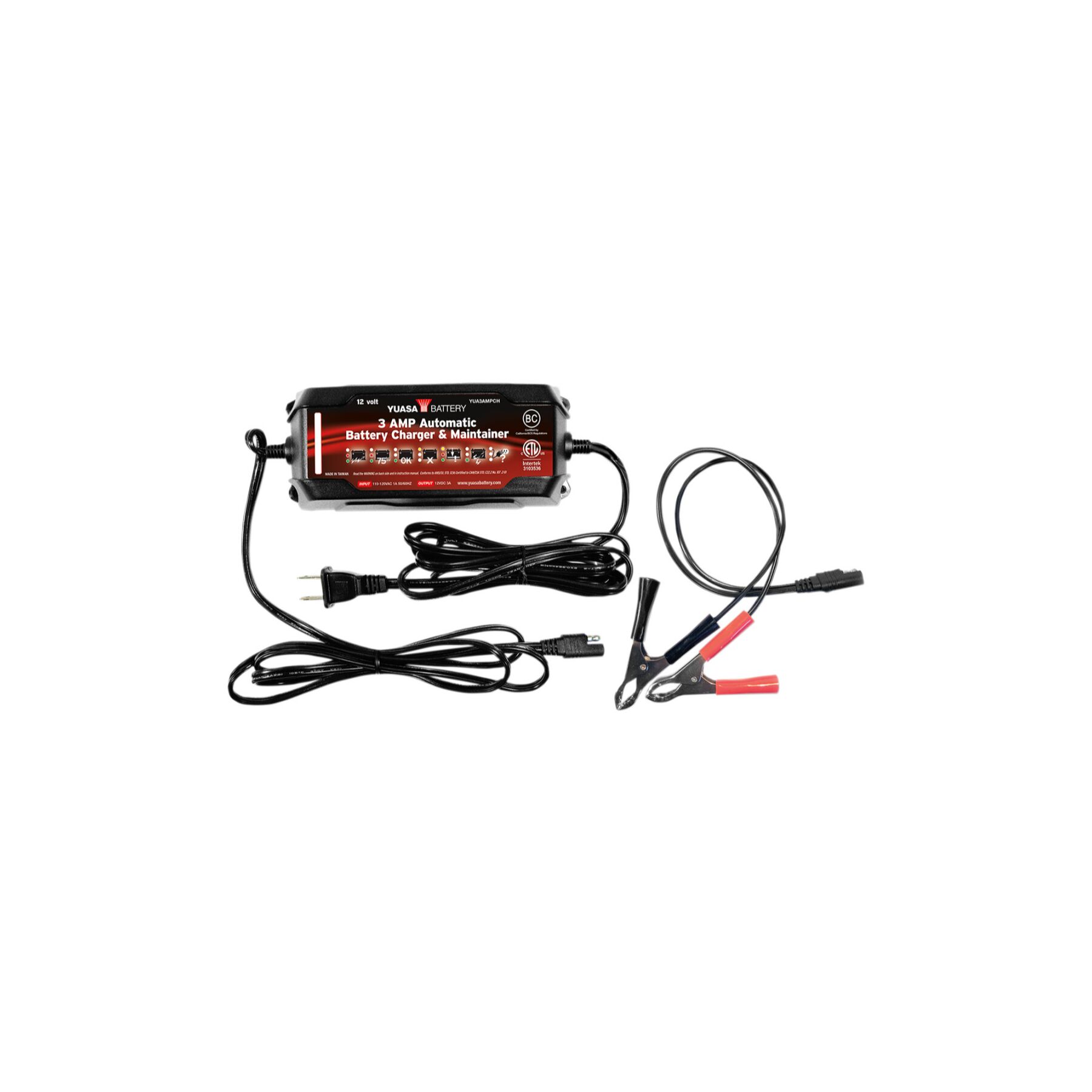 Yuasa 3.0 Amp Automatic Battery Charger & Maintainer