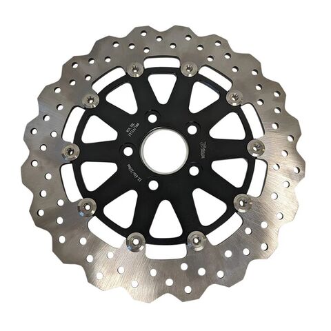 TC Bros 12.6" Oversized Profile Rear Floating Brake Rotor For Harley 1984-2025