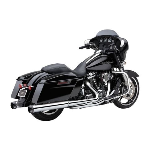 Cobra 4" NH Dual Cut Slip-On Mufflers For Harley Touring 2017-2025 Chrome [Open Box]