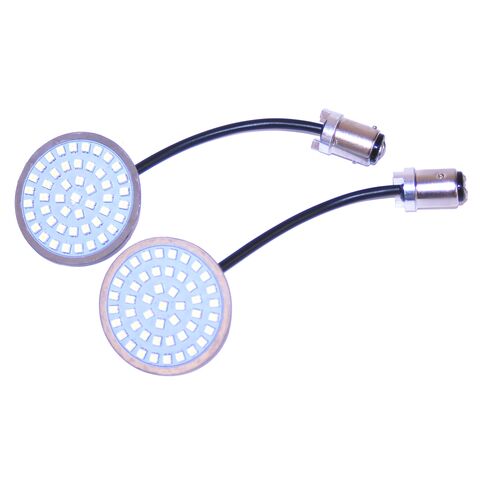 Letric Lighting Co. Bullet Style LED Switchbacks Turn Signal Inserts For Harley 2000-2026 White / Amber High / Am... [Previously Installed]