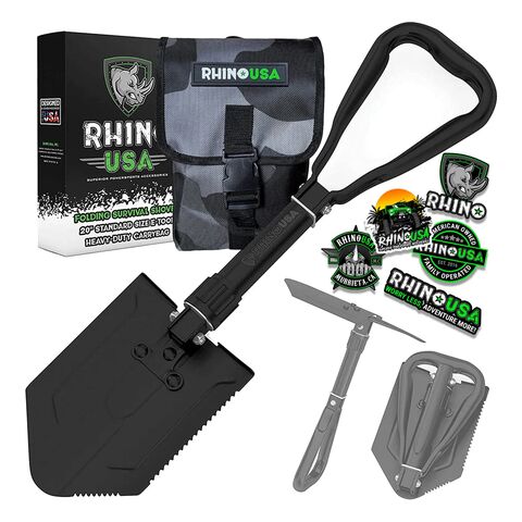 Rhino USA Folding Survival Shovel w/ Pick
