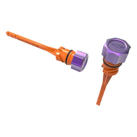 Figurati Designs Performance Aluminum Knurled Magnetic Oil Dipstick For Harley Softail 2018-2026