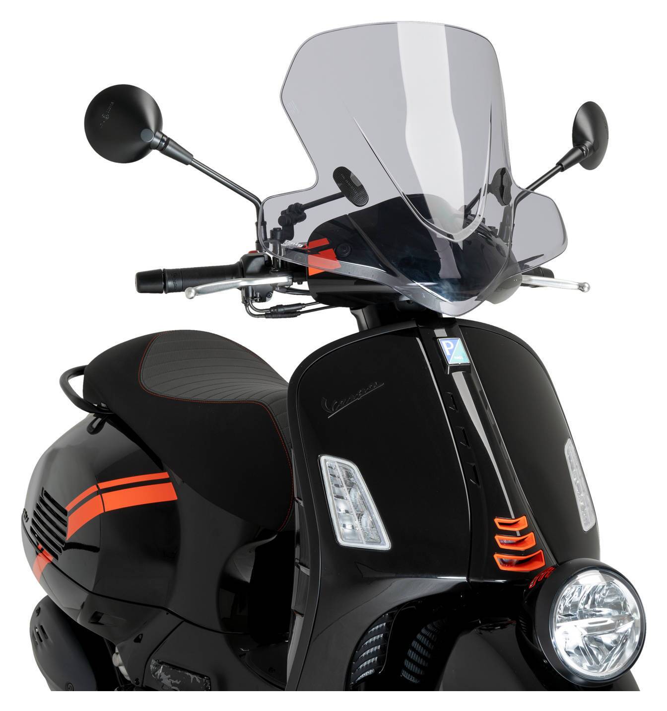 Puigウインドスクリーン　CITYツーリン スモーク　VESPA GTV300 Puig City Touring Windscreen Vespa GTV 300 2024-2025 | JPCycles.com