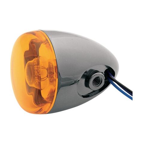 Chris Products Deuce Style Turn Signal Front / Stem / Black Nickel / Amber [Previously Installed]