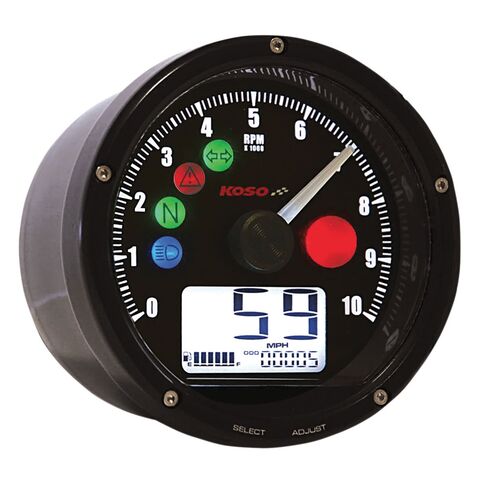 Koso TNT-01 Electronic Speedometer/Tachometer Black [Previously Installed]