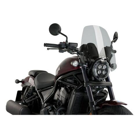 Puig Touring Naked New Generation Windscreen Honda Rebel 1100 2021-2025 Smoke [Open Box]