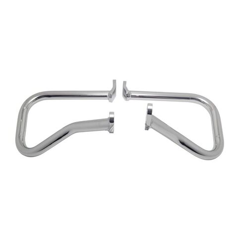 HogWorkz Saddlebag Guards For Harley Softail Deluxe 2005-2017 Chrome [Previously Installed]