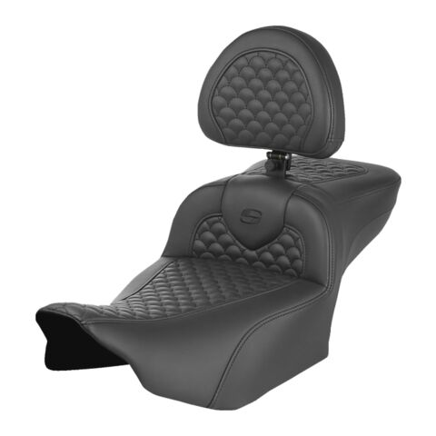 Saddlemen Roadsofa DS Dragon Scale 2-Up Seat For Harley FLHX / FLTRX 2023-2026