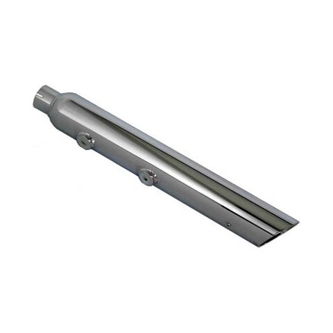 Full Boar Angle Cut Slip-On Mufflers For Harley Softail 2007-2017 Chrome [Open Box]