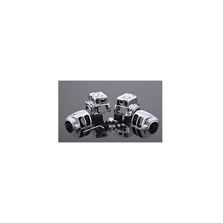 V-Twin Mfg. Chrome Switch Housing Set For Harley Touring 1996-2013 [Open Box]